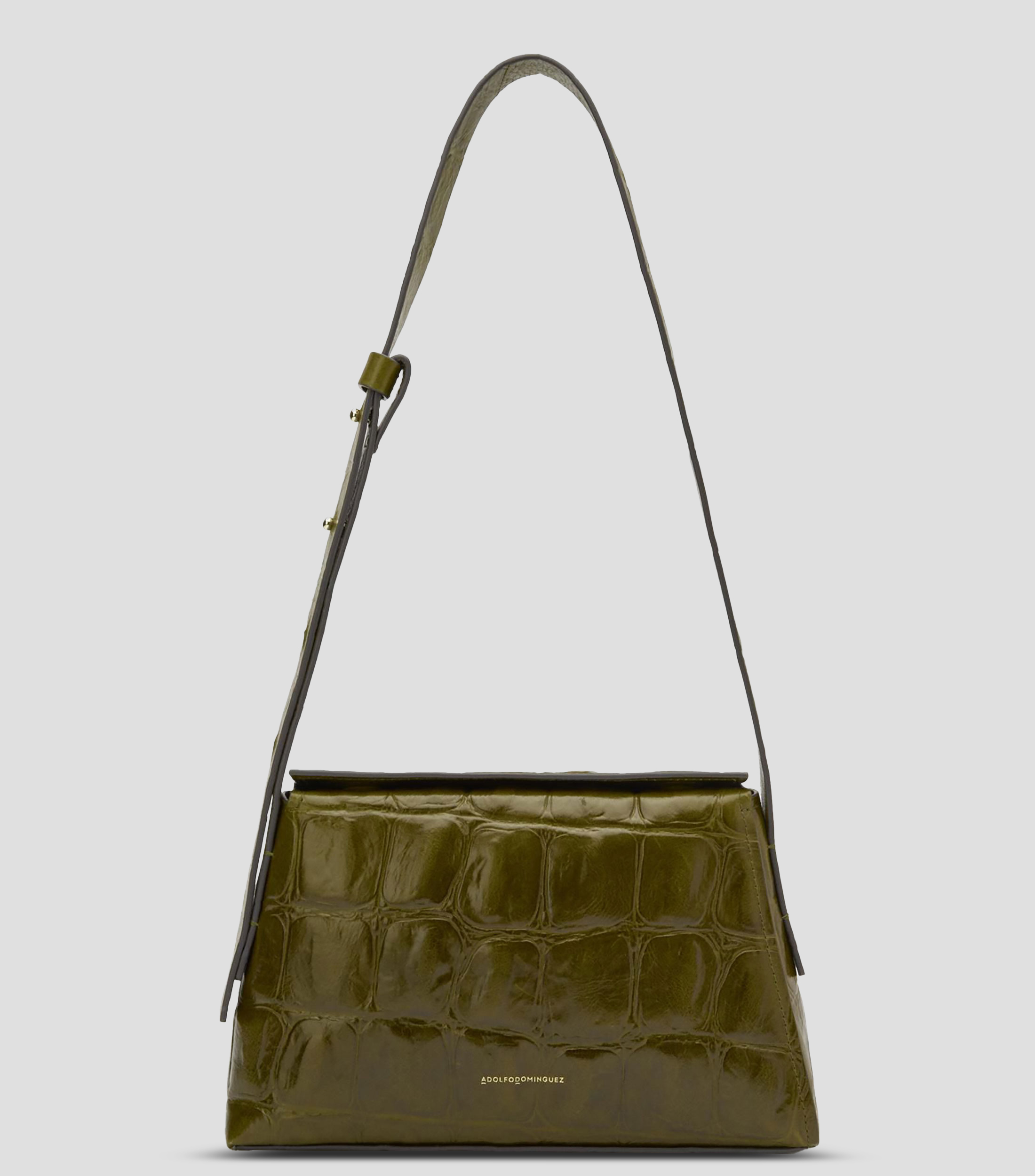 Bolsa mini crossbody en piel sólido Mujer